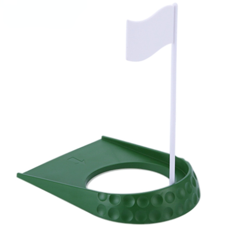 Golf Putting Mat - Golf Hole Cup with Hole Flag