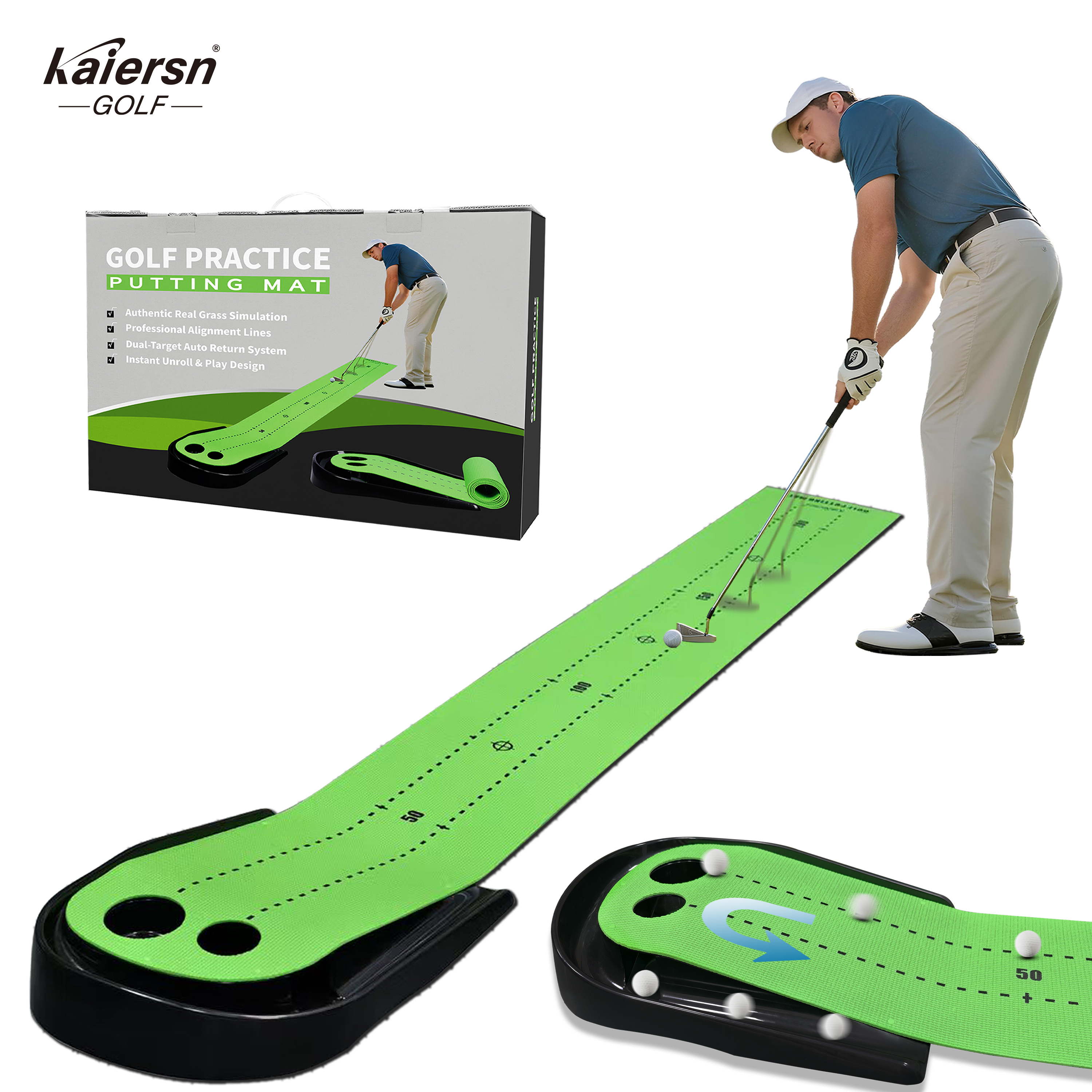Auto Ball Return Putting Green - Golf Putting Mat recensie en prijs