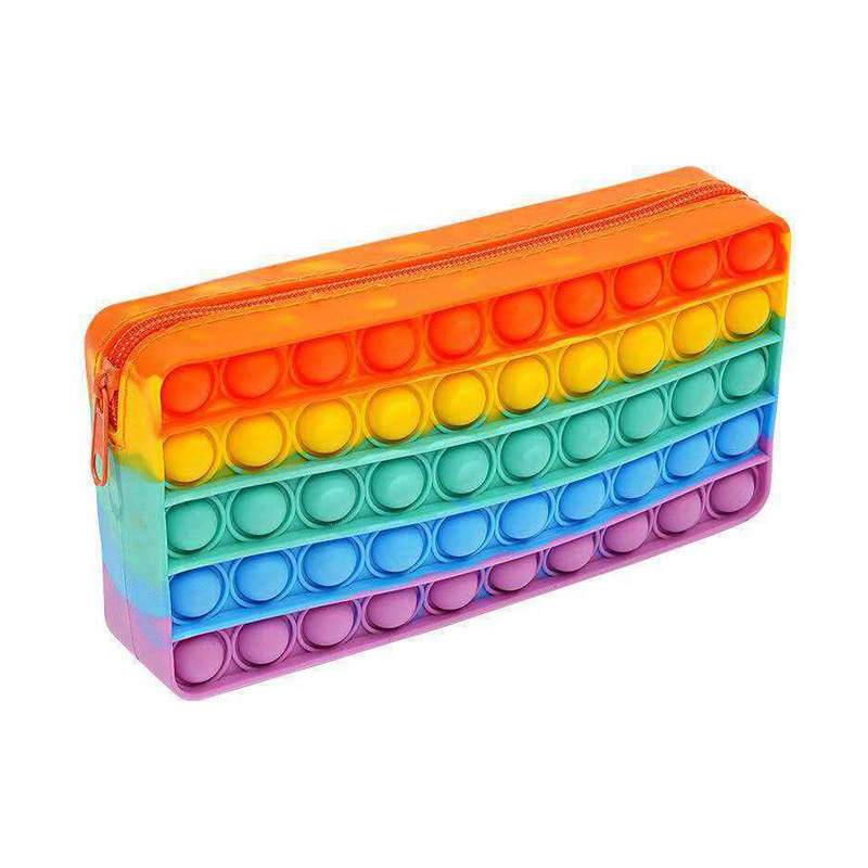 Rainbow Pencil Case Silicone P - Sports Equipment For Schools recensie en prijs
