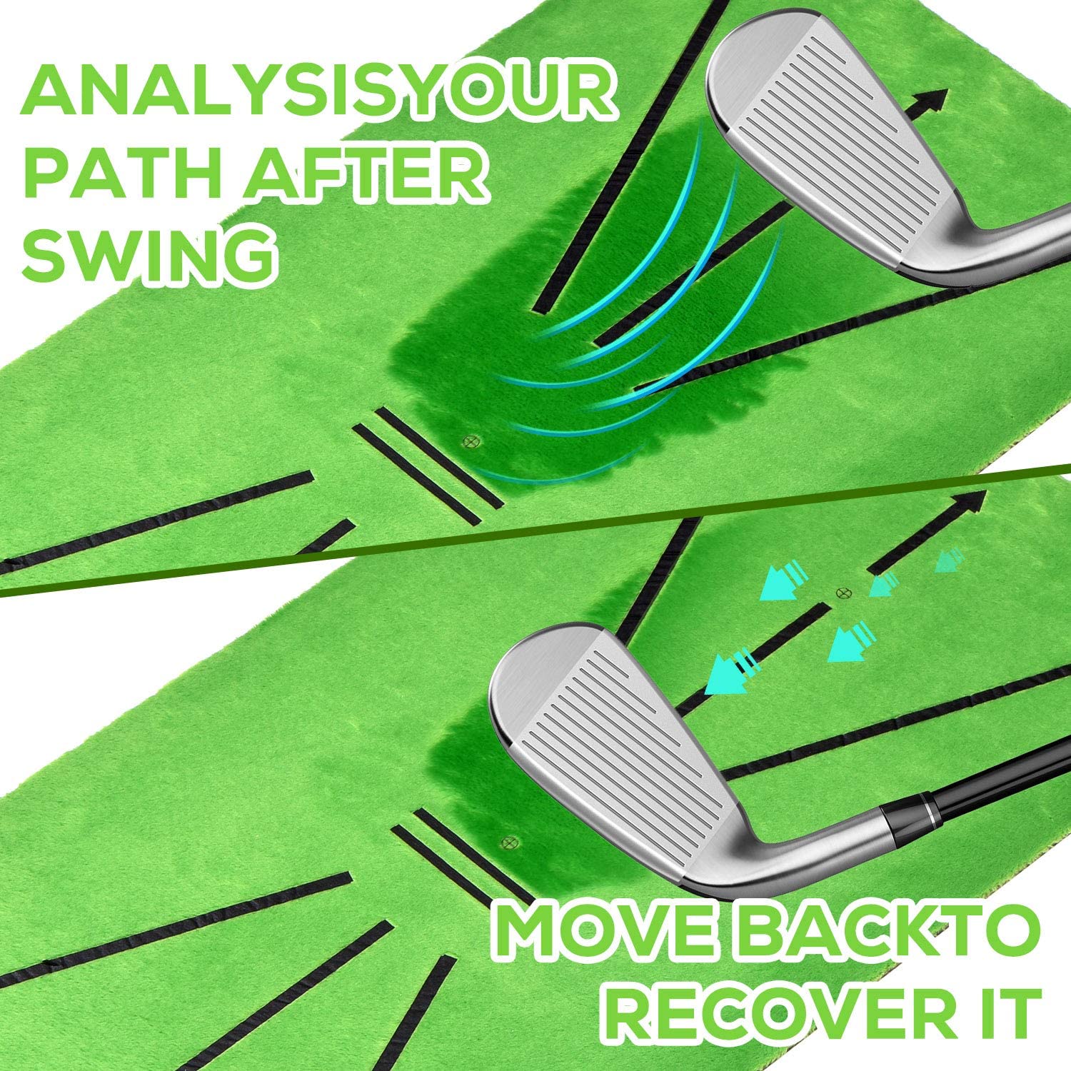Golf Training Mat Swing Track  - Golf Putting Mat recensie en prijs