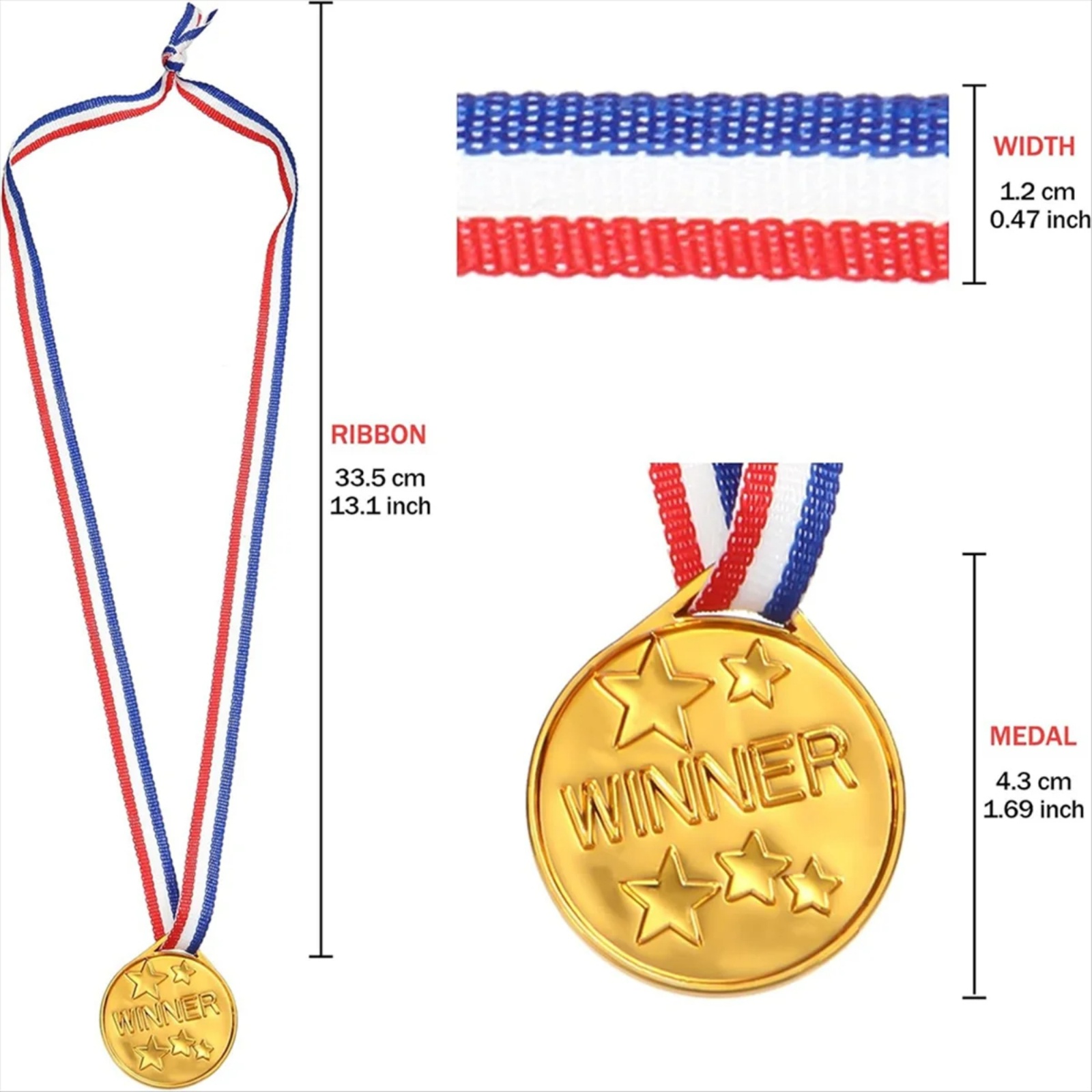 30Pcs Plastic Gold Winners Med - Sports Equipment For Schools recensie en prijs